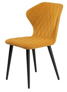 Обеденный стул Йорк, Велюр DREAM yellow (горчица) / Черный муар матовый в Перми
