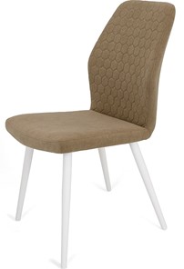Кухонный стул Кальяри, ноги белые круглые XL (R32)/велюр T184 Кофе с молоком в Перми