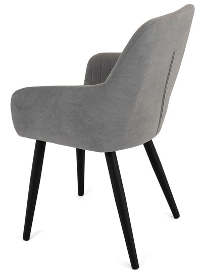Кухонный стул Кампари (Светло-серый Т180/ноги черные) в Перми - изображение 3