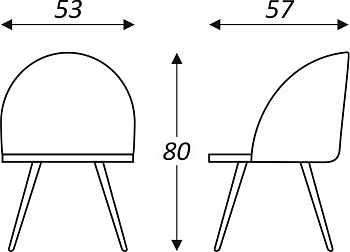 Обеденный стул Капри-5, ноги R38 черные/велюр T184 Кофе с молоком в Перми - изображение 7