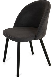 Обеденный стул Кубика Капри-5, ноги R38 черные/велюр T190 Горький шоколад в Перми
