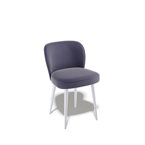 Обеденный стул Kenner 142KF белый/серый велюр в Перми