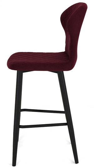 Кухонный стул Марио барный(Бордо Т175/ноги черные) в Перми - изображение 1