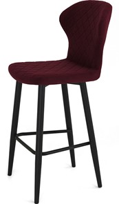 Кухонный стул Марио барный(Бордо Т175/ноги черные) в Кунгуре