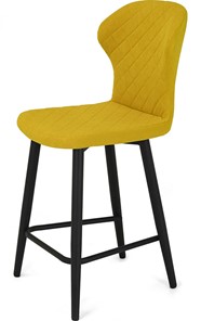 Обеденный стул Марио полубарный(Желтый Т182/ноги черные) в Перми