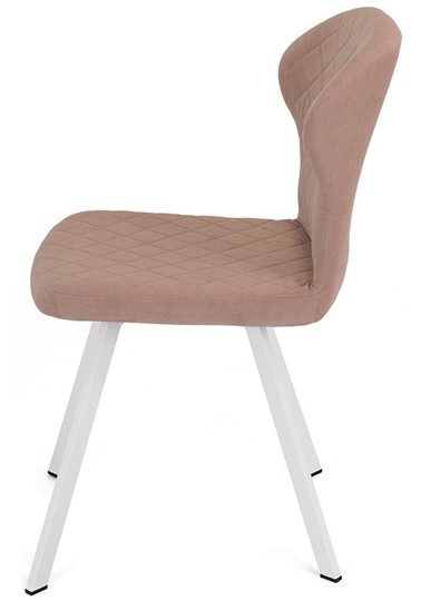 Обеденный стул Марио (Пудровый Т181/ноги белые) в Перми - изображение 2