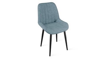 Кухонный стул Марвел Исп. 2 К1С (Черный муар/Микровелюр Duna Dustry Blue) в Перми - предосмотр