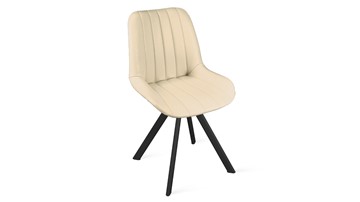 Обеденный стул Марвел Исп. 2 К2 (Черный муар/Кож.зам Polo Cream) в Перми