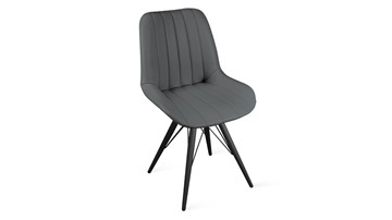 Обеденный стул Марвел Исп. 2 К3 (Черный муар/Кож.зам Polo Graphite) в Перми