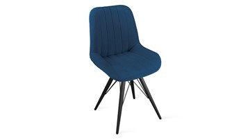 Обеденный стул Марвел Исп. 2 К3 (Черный муар/Велюр Confetti Blue) в Перми