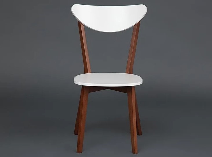 Обеденный стул MAXI (Макси), бук/МДФ 86x48,5x54,5 Белый/Коричневый арт.19583 в Перми - изображение 1