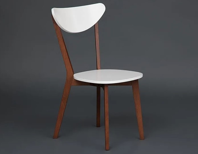 Обеденный стул MAXI (Макси), бук/МДФ 86x48,5x54,5 Белый/Коричневый арт.19583 в Перми - изображение 2