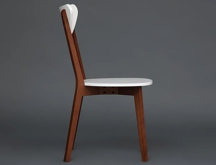 Обеденный стул MAXI (Макси), бук/МДФ 86x48,5x54,5 Белый/Коричневый арт.19583 в Перми - изображение 3
