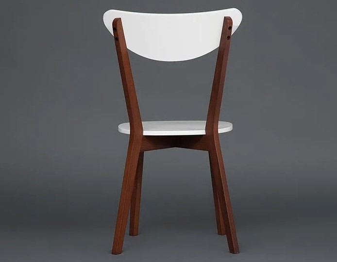 Обеденный стул MAXI (Макси), бук/МДФ 86x48,5x54,5 Белый/Коричневый арт.19583 в Перми - изображение 4