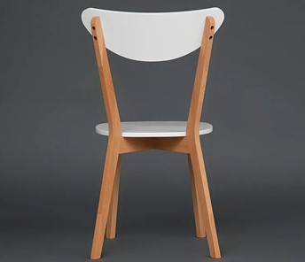 Обеденный стул MAXI (Макси), бук/МДФ 86x48,5x54,5 Белый/Натуральный Бук арт.19584 в Перми - предосмотр 4