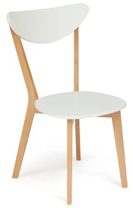 Обеденный стул MAXI (Макси), бук/МДФ 86x48,5x54,5 Белый/Натуральный Бук арт.19584 в Березниках