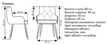 Мягкий стул Модерн синий в Перми - предосмотр 1