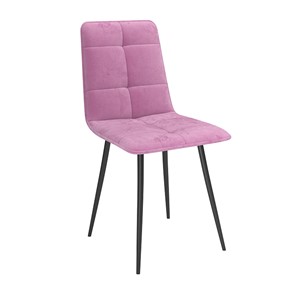Кухонный стул Нео, велюр тенерифе розовый/Цвет металл черный в Березниках