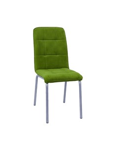 Кухонный стул Премьер  квадрат зеленый С166 (под хром) в Перми