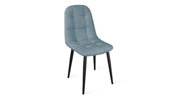 Обеденный стул Райс К1С (Черный муар/Микровелюр Duna Dustry Blue) в Чайковском