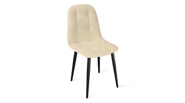 Обеденный стул Райс К1С (Черный муар/Велюр Confetti Cream) в Перми - предосмотр