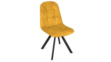 Обеденный стул Райс К2 (Черный муар/Микровелюр Wellmart Yellow) в Перми