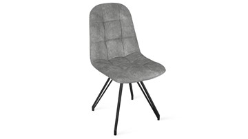 Обеденный стул Райс К4 (Черный муар/Микровелюр Wellmart Silver) в Перми - предосмотр
