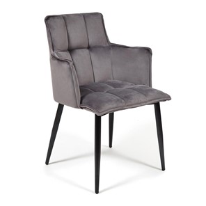 Обеденный стул SASKIA (mod. 8283) 55х61х85  серый (G-062-40)/черный в Березниках