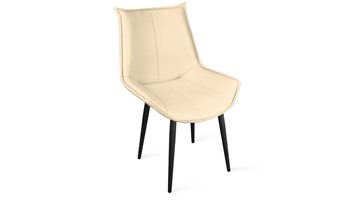 Обеденный стул Тейлор Исп. 2 К1С (Черный муар/Кож.зам Polo Cream) в Перми