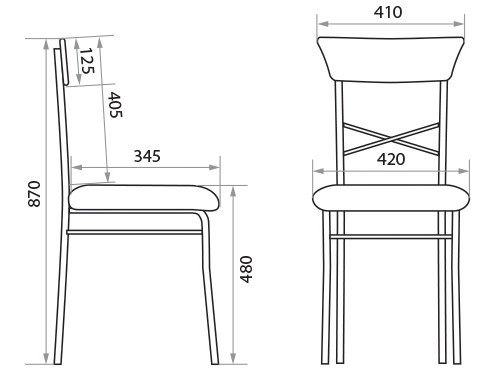 Обеденный стул Toscana Chrome, кожзам V в Перми - изображение 1