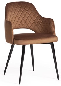 Кухонный стул VALKYRIA (mod. 711) 55х55х80 коричневый barkhat 11/черный арт.15342 в Перми