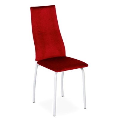 Кухонный стул Волна, каркас металл белый, велюр тайту 26 в Перми - изображение