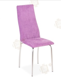 Обеденный стул СТОЛБУРГ Волна, каркас металл хром, инфинити фиолетовый в Перми