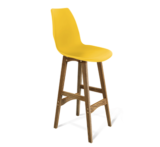 Барный стул SHT-ST29/S65 (желтый ral 1021/дуб брашированный коричневый) в Перми - предосмотр
