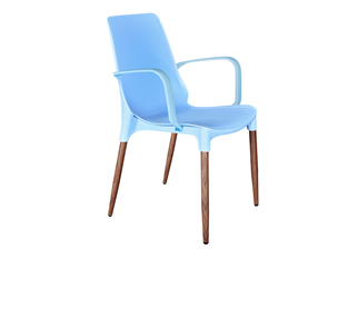 Обеденный стул SHT-ST76/S424-С (голубой/темный орех) в Кунгуре