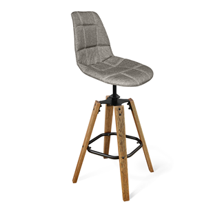 Барный стул SHT-ST29-C/S93 (пепельный/брашированный коричневый/черный муар) в Перми