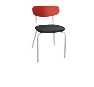 Обеденный стул SHT-ST85-2/SB85-2/S85M (красный/черный/хром лак) в Перми