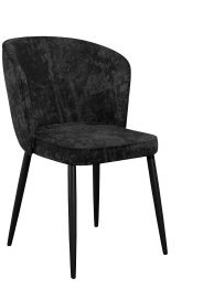 Кухонный стул DikLine 347 микровелюр M18 черный, ножки черные, кант в цвет в Перми