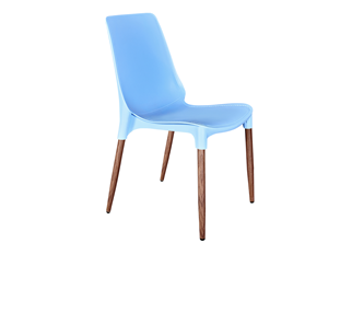 Обеденный стул SHT-ST75/S424-C (голубой/темный орех) в Перми