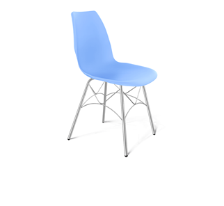 Обеденный стул SHT-ST29/S107 (голубой pan 278/хром лак) в Перми - предосмотр