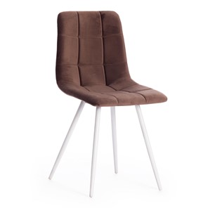 Обеденный стул CHILLY (mod. 7095-1) 45х53х88 коричневый barkhat 12/белый арт.17242 в Березниках