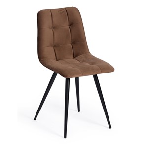 Обеденный стул CHILLY (mod. 7095-1) 45х53х88 коричневый barkhat 12/черный арт.17241 в Березниках