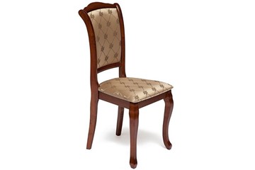 Обеденный стул Geneva (GN-SC) 46х52х96 MAF Brown, ткань золотистые цветы (SK-GF) арт.10235 в Перми