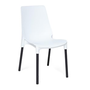 Обеденный стул GENIUS (mod 75) 46x56x84 белый/черные ножки арт.12829 в Кунгуре