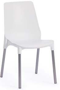 Обеденный стул GENIUS (mod 75) 46x56x84 белый/ножки хром арт.19115 в Березниках