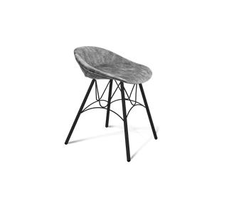 Обеденный стул SHT-ST19-SF1 / SHT-S100 (дымный/черный муар) в Перми - предосмотр
