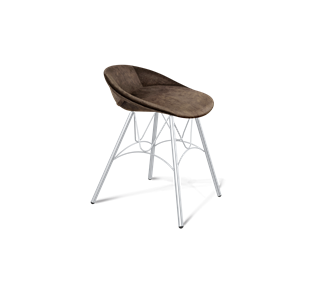 Обеденный стул SHT-ST19-SF1 / SHT-S100 (кофейный трюфель/хром лак) в Перми