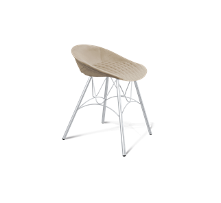 Обеденный стул SHT-ST19-SF1 / SHT-S100 (ванильный крем/хром лак) в Перми - предосмотр