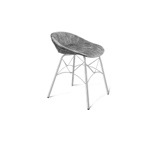 Обеденный стул SHT-ST19-SF1 / SHT-S107 (дымный/хром лак) в Перми - предосмотр