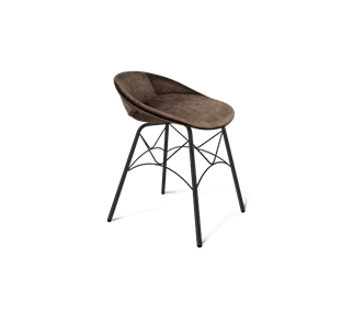 Обеденный стул SHT-ST19-SF1 / SHT-S107 (кофейный трюфель/черный муар) в Кунгуре